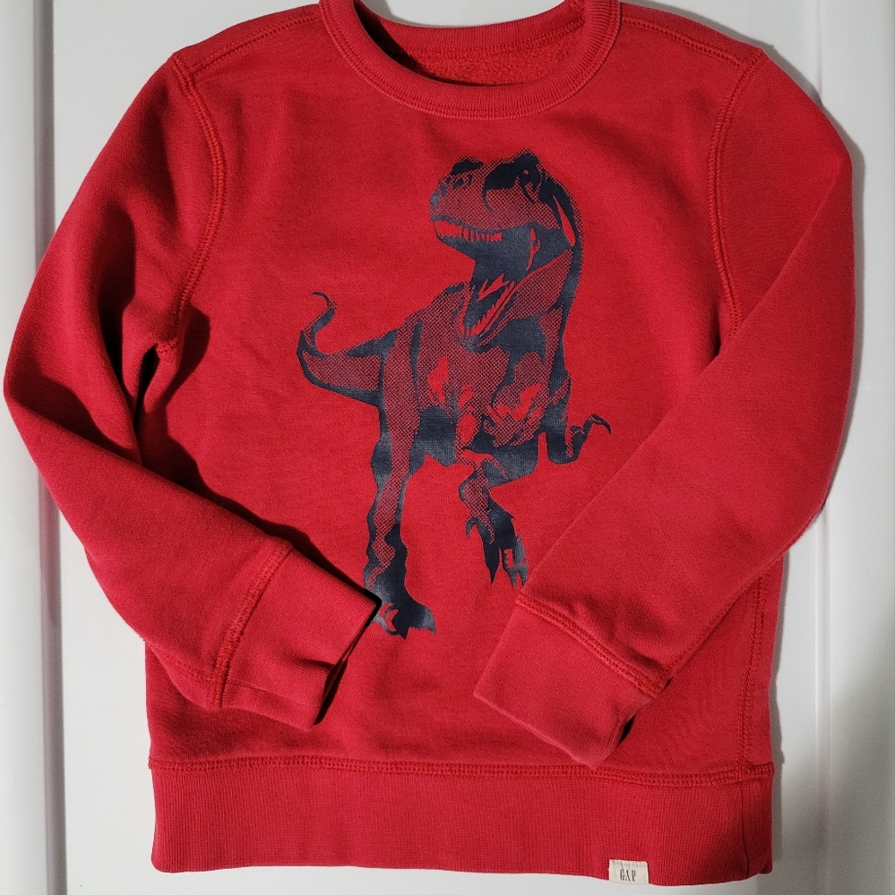 GAP Kids Red Dinosaur Sweatshirt XS